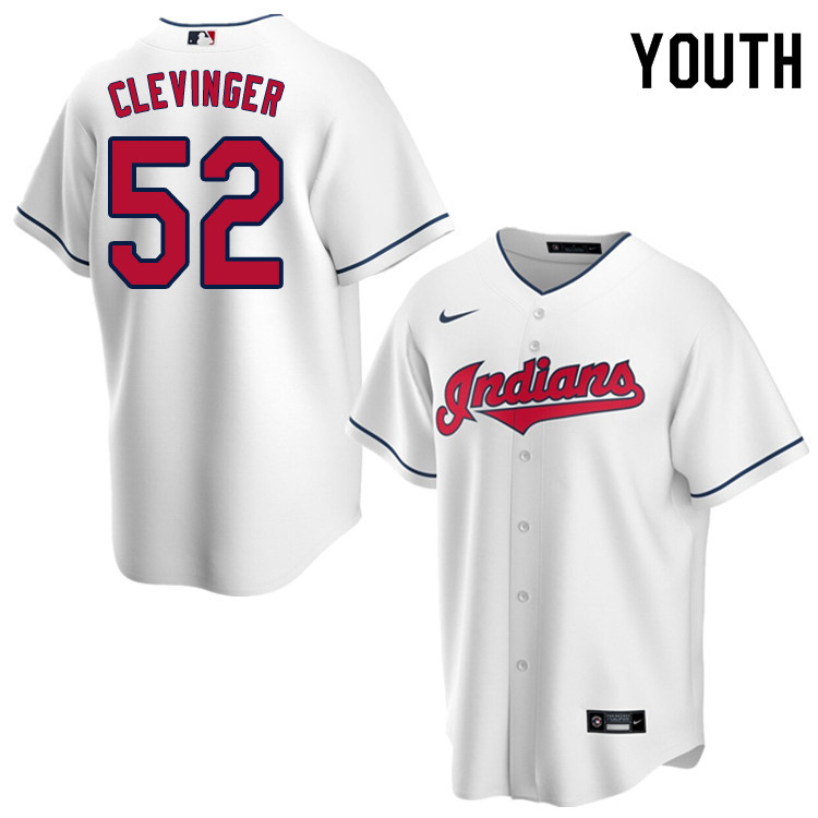 Nike Youth #52 Mike Clevinger Cleveland Indians Baseball Jerseys Sale-White